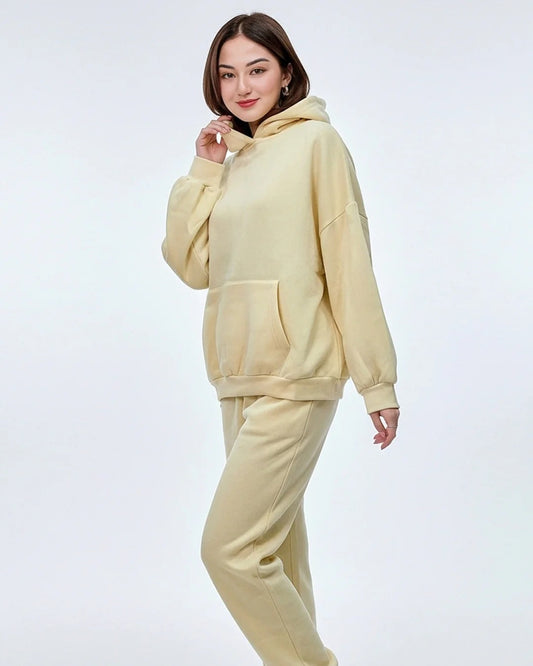 Fleece Tracksuit -Comfy Day - Lemon